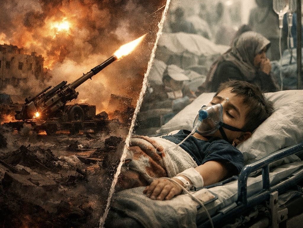 غزة تحت النار والمرض .. موتٌ مزدوج في سماء القصف وخيام النزوح