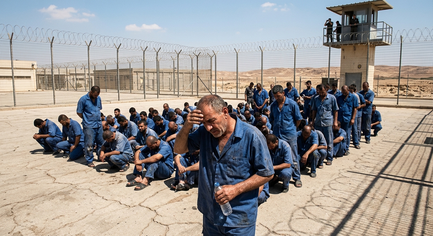 تحت سياط الحر والاعتقال ، إدارة سجن "النقب" تحوّل أشعة الشمس إلى أداة تعذيب سادسة